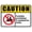 Warning Sign 2, variant on Caution Sign Hard Hats and Safety Glasses in This Area Aluminum Tin Sign 8"x12" - For Home Coffee Bar Wall Decor