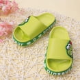 thumbnail image 4 of Ketyyh-chn99 Slippers for Kids Slides Boys Girls Toddlers Cloud Shower Slippers Cute Cartoon Open Toe Sandals Thick Sole Beach Pool Shoes Green,11, 4 of 5
