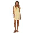 thumbnail image 6 of Female Ruched Mini Dresses Tie Front Layered Dresses Yellow L, 6 of 10