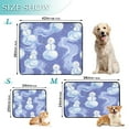 thumbnail image 3 of Qxltty Illustration Of Snowmen on Lavender Background Cat litter Pads Pet Set of 3 Diaper Mats Center Anti-leakage Layer Absorbent Soft and Comfortable, 3 of 7