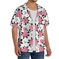 thumbnail image 2 of Goofa Rose Flowers Printed Men's Casual Short-sleeved Shirt,Lightweight Breathable Button-down,Summer Casual men's top,Versatile Fashion shirt-Large, 2 of 7