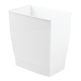 thumbnail image 1 of Bote de basura iDesign de plástico rectangular para spa, 9.5 l, 2.5 galones, blanco, 1 of 3