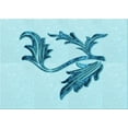 thumbnail image 1 of Ahgly Company Machine Washable Indoor Rectangle Transitional Electric Blue Area Rugs, 2' x 4', 1 of 7