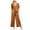 Khaki, variant on Jumpsuits for Women Shorts Sleeve V Neck Romper Belt Wide Leg Pants with Pockets 1 Piece Overalls