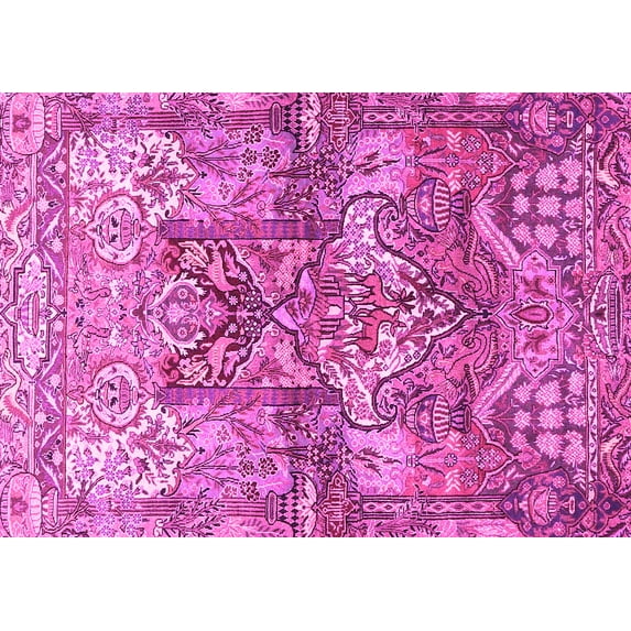 Ahgly Company Indoor Rectangle Persian Pink Traditional Area Rugs, 3' x 5'