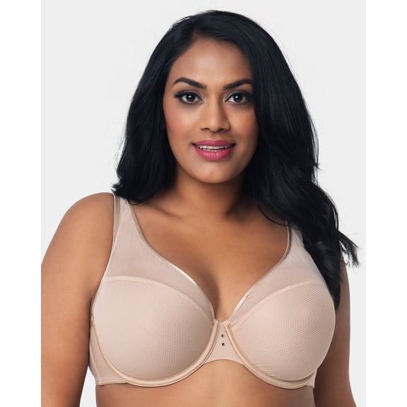 Diamond Net Full Coverage Plunge Bra - Champagne Nude - final sale!