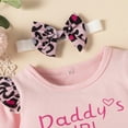 thumbnail image 5 of Dooleck Daddys Girl Baby Clothes Newborn Outfit Ruffle Bodysuit Jogger Set Sleepwear, 5 of 12