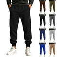 thumbnail image 6 of Dvprdro Mens Fleece Sweatpants Closed Bottom Elastic Waist Drawstring Casual Athletic Joggers Fashion Workout Lounge with Pockets, 6 of 6