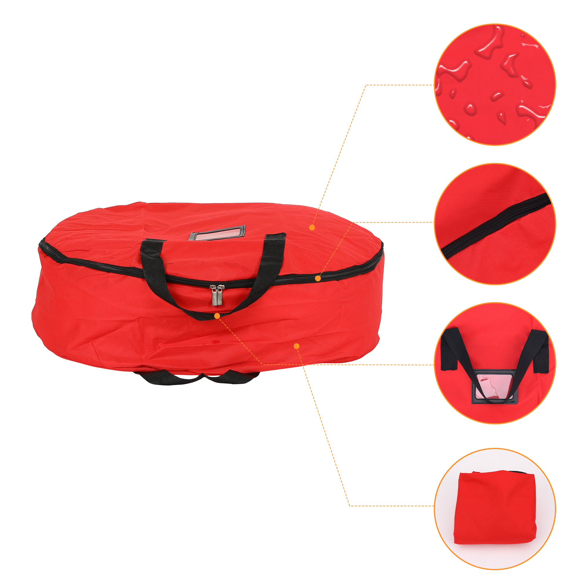 Unique Bargains 1 Pack Clothes Storage Bags Moving Bags Red 23.5*7in