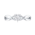 thumbnail image 5 of Rosec Jewels Lab Grown Diamond Heart Promise Ring for Women - Crossover Ring - EF-VS Quality - Ready to Gift for Valentines Day, 14K White Gold, US 9.00, 5 of 9