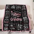 thumbnail image 3 of LHSHID Flannel Throw Blanket Grandma Color Birthday Gift for Grandma 60"x80", 3 of 6