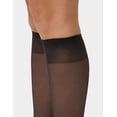 thumbnail image 4 of No nonsense Women's Sheer Knee Highs with Comfort Top 8 Pair Pack, Midnight Black, One Size, 4 of 4