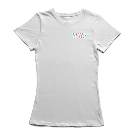 Wya? LOL get it? Women White T-Shirt, Female x-Large