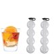 thumbnail image 3 of Molde para bolas de hielo de whisky Diy, bandeja para cubitos de hielo de 4 orificios para bebidas de jugo de cóctel, 2 uds., 3 of 5
