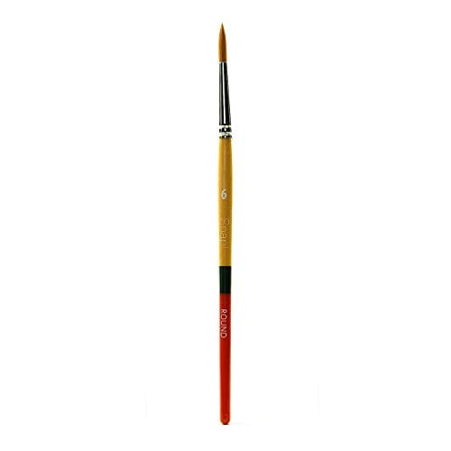 Darice Pinceau Rond - Taklon Doré - Multicolore - Taille 6