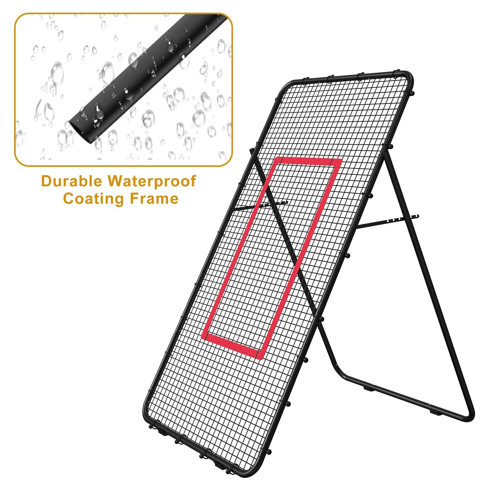Oumilen Black Baseball Rebounder Portable Training Pitch Back