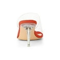 thumbnail image 2 of BLISSFUL STEP Women's Clear Strap Stiletto Heels Sandals Orange 6, 2 of 8