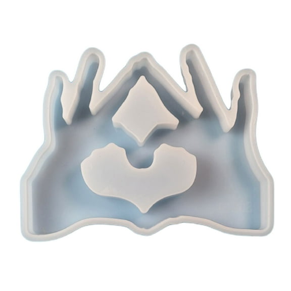 Hand Heart Gestured Resins Molds, Heart Gesture Silicones Molds for Tealight Holder, Fondant Decorations, Baking
