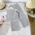 thumbnail image 2 of WAVSUF Girls Outfits Strap Print Tank Tops and Wide Leg Pants Kids Summer Casual Comfort Sets 2 Piece Black Size 4, 2 of 9