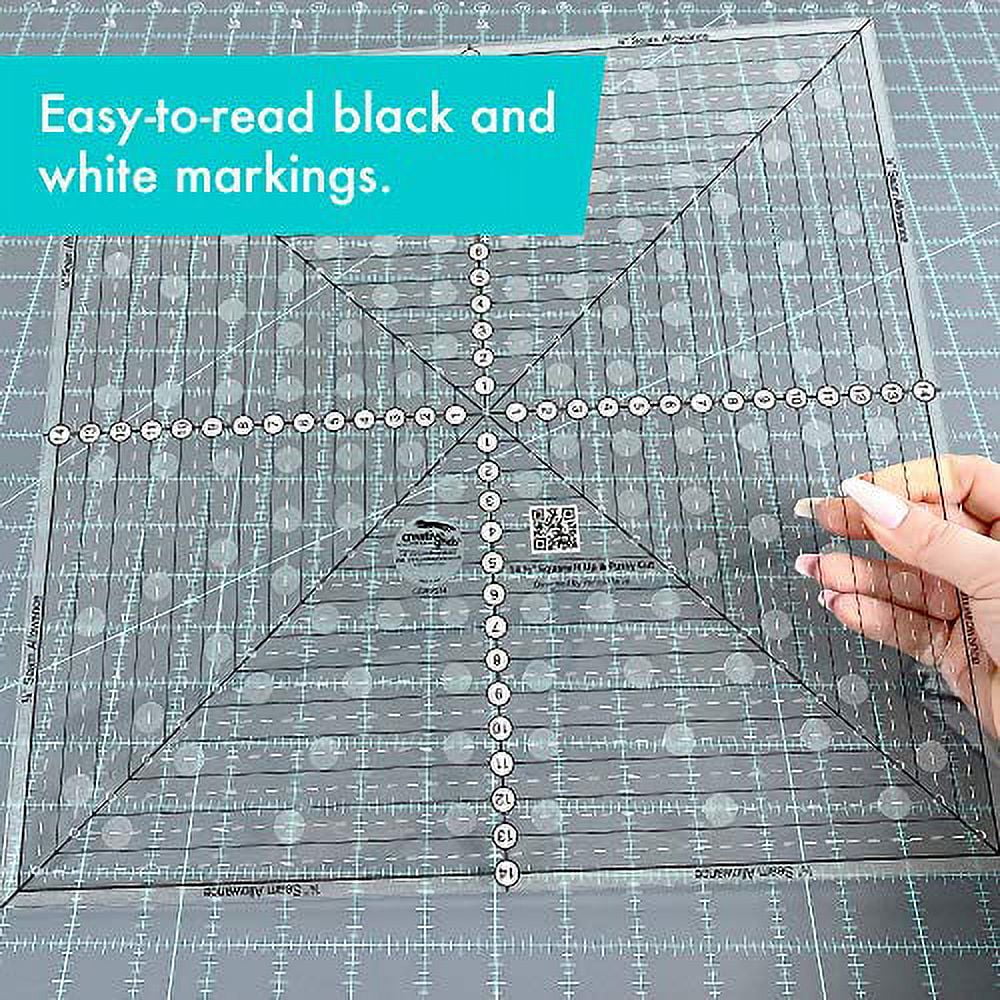 Creative Grids 12-1/2in Square It Up or Fussy Cut Square Quilt Ruler – Bits  'n Pieces Quilt Shop