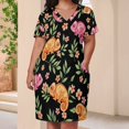 thumbnail image 4 of Chameleon Floral Pattern Loose Pocket Dress Dresses Summer Summer Dresses for Women, 4 of 9