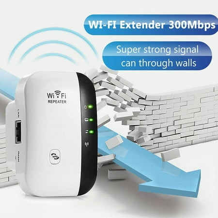 WiFi Range Extender 300Mbps Wireless Repeater Internet Signal Booster 2.4GHz Amplifier for High Speed Long Range (EU