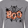 thumbnail image 4 of Inktastic Halloween Boo with Spiders in Web Long Sleeve T-Shirt, 4 of 5