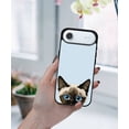 thumbnail image 5 of WIRESTER Shockproof Soft Rubber Cover Case for Apple iPhone 17 Air 6.6" 2025, Animal Siamese Kitten Cat On Pale Aqua Background, 5 of 5