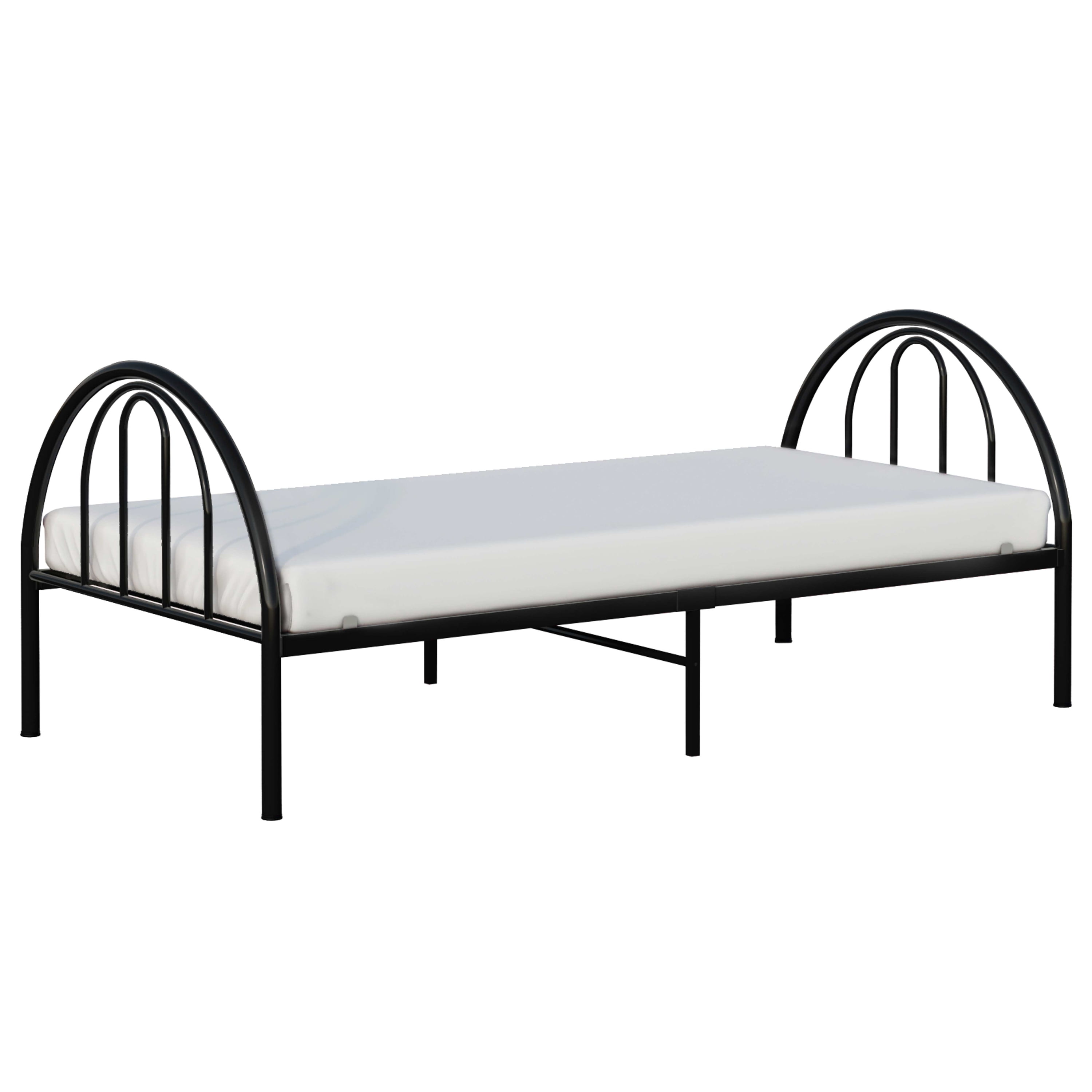 BK Furniture Brooklyn Metal Twin Bed, Black