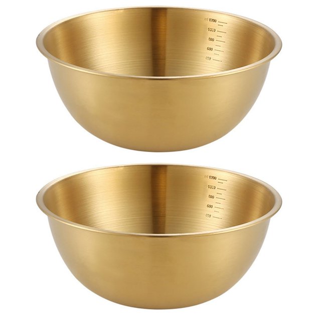 Tazones for mezclar de acero inoxidable, tazón medidor for hornear, tazón de sopa de Ramen coreano, bandeja de ensalada de Metal