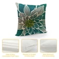 thumbnail image 4 of PRATYUS Decorative Throw Pillow Covers Teal Blue Pillow Covers Couch Pillow Covers for Sofa Living Room Outdoor Throw Pillow Cover Floral Flower Farmhouse Pillowcase 18x18in, 4 of 5