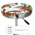 thumbnail image 2 of Red Parrot Banana Leaf Flower Round Bar Stool Seat Covers, Elastic Round Chair Cover Stool Seat Slipcover Bar Stool Cushions Round Pad for 12-14 inch, 2 of 5