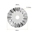 thumbnail image 2 of Unique Bargains Rotary Cutter Blades 45mm Medium Wave Blade SKS-7 Steel, Silver Tone, 2 Pieces, 2 of 5