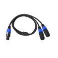 thumbnail image 4 of XLR Cable divisor 1 Cable de conexión de altavoces masculino a 2 hembra para monitores de etapa , 1m, 4 of 10
