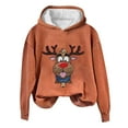 thumbnail image 2 of Jusqu'à 50% de Réduction! Aqestyerly Hauts de Noël pour Femmes Liquidation Femmes Imprimé de Noël Col Rond Manches Longues Pull Ample, 2 of 3