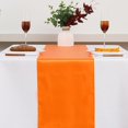 Pack of 10 Orange Table Runner for Party , Satin Table Runners 12 x 108