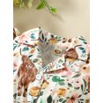 thumbnail image 4 of Coduop Baby Girls Romper,Fly Sleeve Turn-down Collar Button Closure Cactus Cow Print Bodysuit, 4 of 9