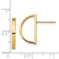 thumbnail image 3 of Primal Gold 14 Karat Yellow Gold Half Circle Post Earrings, 3 of 5