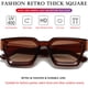 thumbnail image 4 of Gafas de sol AIEYEZO cuadradas con montura gruesa para mujeres y hombres, 4 of 7