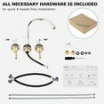 thumbnail image 6 of PARLOS High Arc 2-Handle Widespread Roman Tub Faucet with Valve & Faucet Supply Lines, Chrome, 6 of 8