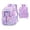 Purple, variant on Kids Backpack Boys Butterfly Floral Ombre Print Daypack with Pom Accent Back to School Supplies for Kids Backpack for Girls Light Purple