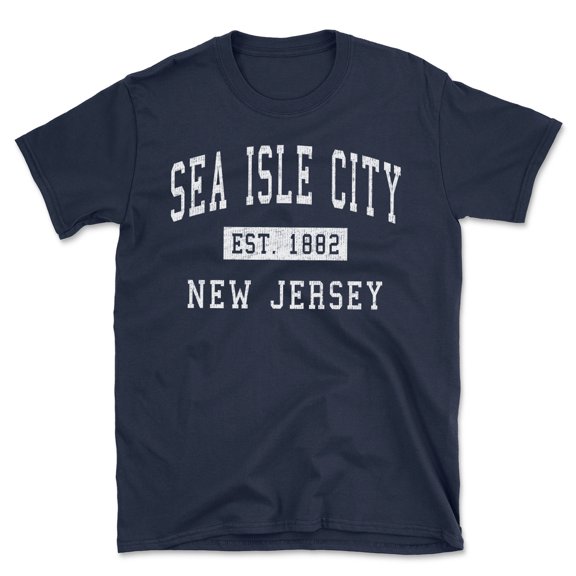 Sea Isle City New Jersey Classic Established Men's Cotton T-Shirt