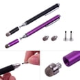 thumbnail image 2 of 2-Pack Universal Stylus Pen Set with Replaceable Fiber & Disc Tips - Metal Body, Clip-On Design, 13.3cm Length - Compatible with Phones & Computers - 8 Color Combinations (Black/Red/Rose, 2 of 7