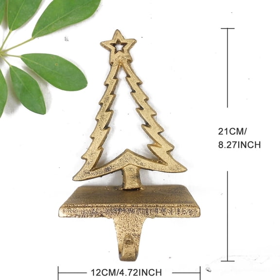 Cast Iron Christmas Stocking Holder, Strong and Durable Hook