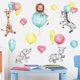 thumbnail image 3 of Pegatinas de pared con globos de animales de dibujos animados para niños, coloridas y adorables, con acuarela, extraíbles, para decorar habitaciones de bebés, niños y niñas., 3 of 5