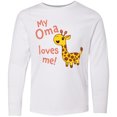 thumbnail image 3 of Inktastic My Oma Loves me- cute giraffe Long Sleeve Youth T-Shirt, 3 of 5