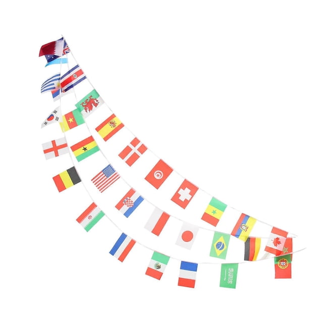 Flag Banner International Flags Banner for Decor 32 Country Flags