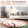 thumbnail image 2 of Flatwoven High Traffic Area Rug, Elegant Japanese Spring Aesthetic, Non Slip, Stain Resistant, Washable Area Rugs for Living Room, Bedroom(Pink, 4X6), 2 of 8