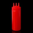 thumbnail image 4 of Botella de 3 agujeros, dispensador de condimentos, salsa de vinagre, aceite, Ketchup Cruet Bin Feliz Sencillez, 4 of 5