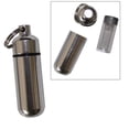 thumbnail image 2 of Sluice Fox 5 Pack Aluminum Pill Case Keychain ID Holder Silver with Inner Container, 2 of 2